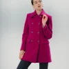 Abrigo Doble Botonadura Magenta Ana
