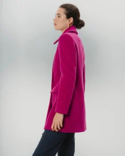Abrigo Doble Botonadura Magenta Ana