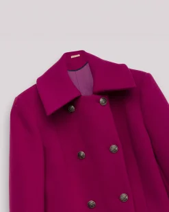 Abrigo Doble Botonadura Magenta Ana