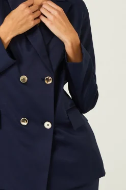 Blazer Azul Marino con Botones