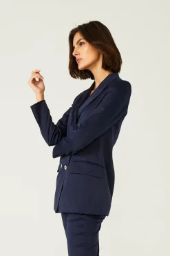 Blazer Azul Marino con Botones