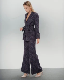 Blazer estampada Elena azul