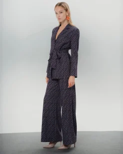 Blazer estampada Elena azul