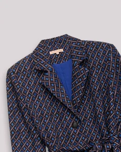 Blazer estampada Elena azul