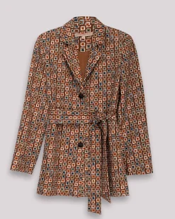 Blazer estampado geométrico Manuela