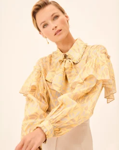 Blusa Flores Dune cuello Lazo