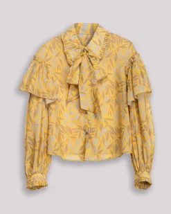 Blusa Flores Dune cuello Lazo