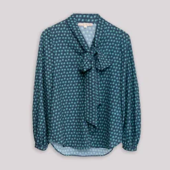 Blusa Lazada Cuello Estampado Geométrico