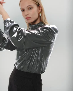 Blusa plateada Emilia