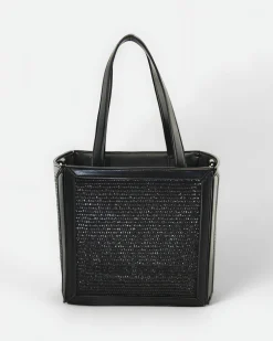 Bolso de Rafia Astuta en Negro