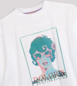 Camiseta Blanca Dolores Gafas Verde