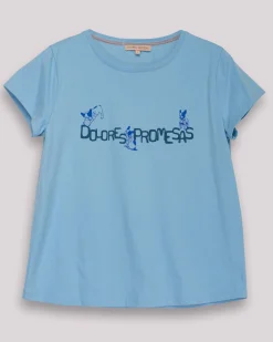 Camiseta Dolores y Tula Azul Casual