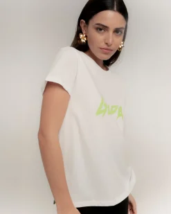 Camiseta frase "guapa" verde glow
