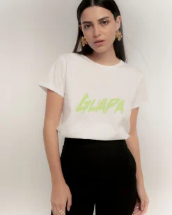 Camiseta frase "guapa" verde glow