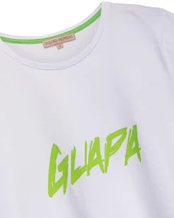 Camiseta frase "guapa" verde glow