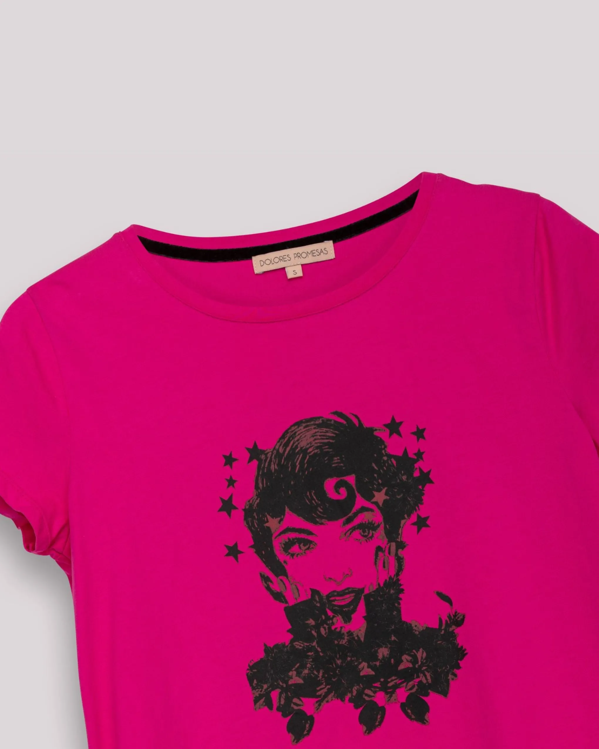 Camiseta Ilustrada Fucsia Dolores