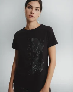 Camiseta Negra Ilustrada Promesas