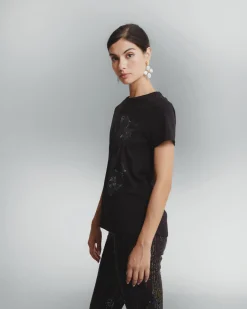 Camiseta Negra Ilustrada Promesas