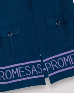 Chaleco Largo Promesas Azul