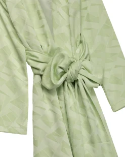 Chaqueta tipo kimono con fajín