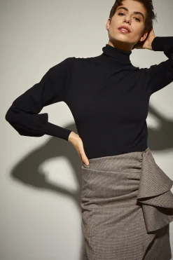 Falda Drapeada Mini Gris