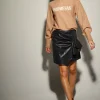 Falda Drapeada Mini Negro