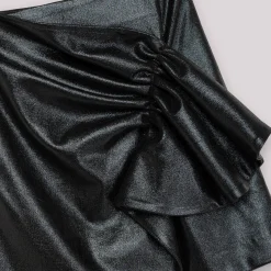 Falda Drapeada Mini Negro