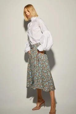 Falda Midi Estampada Mariposas