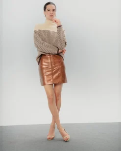 Falda mini metalizada Bella