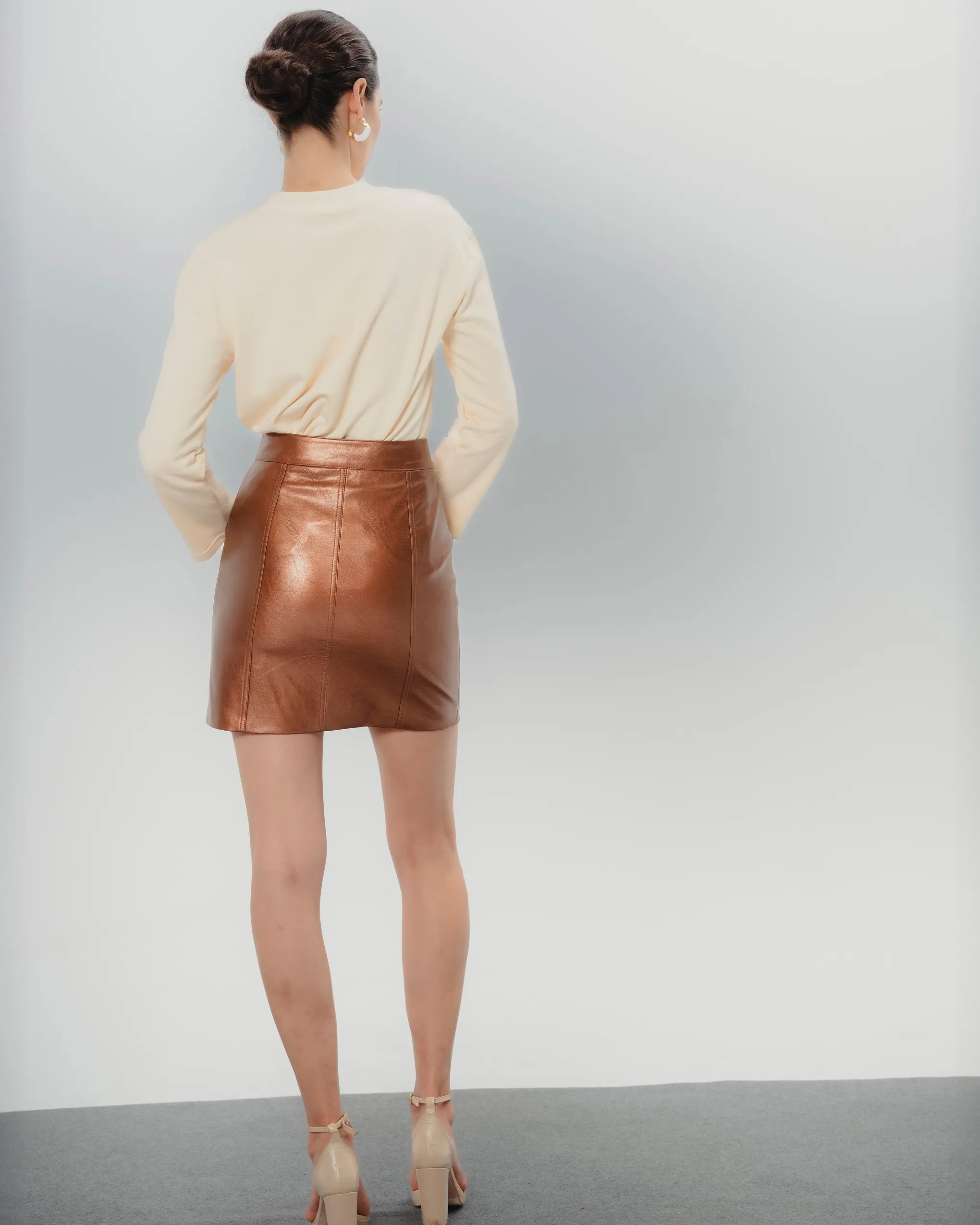 Falda mini metalizada Bella