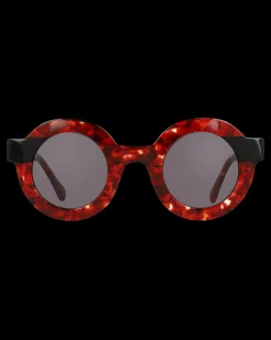 Gafa con corte redondo habana rojo y negro