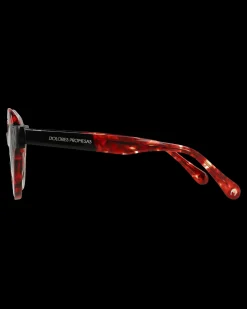 Gafa con corte redondo habana rojo y negro