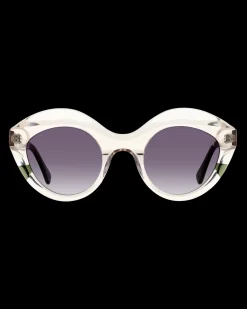 Gafa con tendencia a cat eye cristal y verde