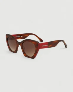 Gafa con tendencia a mariposa habana, beige
