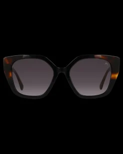 Gafa con tendencia a pico negra y habana