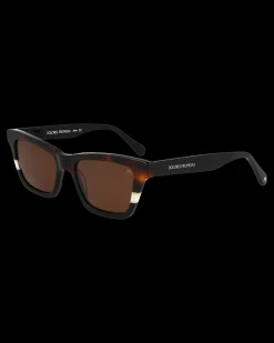 Gafa con tendencia a pico negra, beige y habana