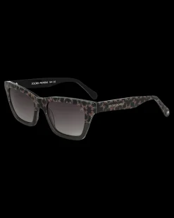 Gafa con tendencia a pico negra con estampado de mariposa