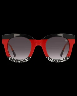 Gafa con tendencia cuadrada roja con estampado