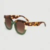 Gafa oversize verde, habana y beige