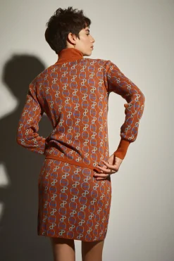 Jersey Punto Camel y Azul