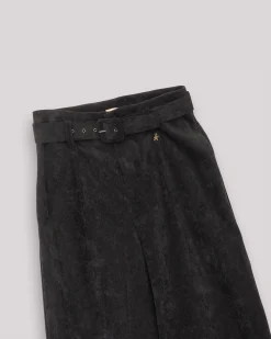 Pantalón ancho pinzas mujer