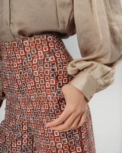Pantalón estampado geométrico Manuela