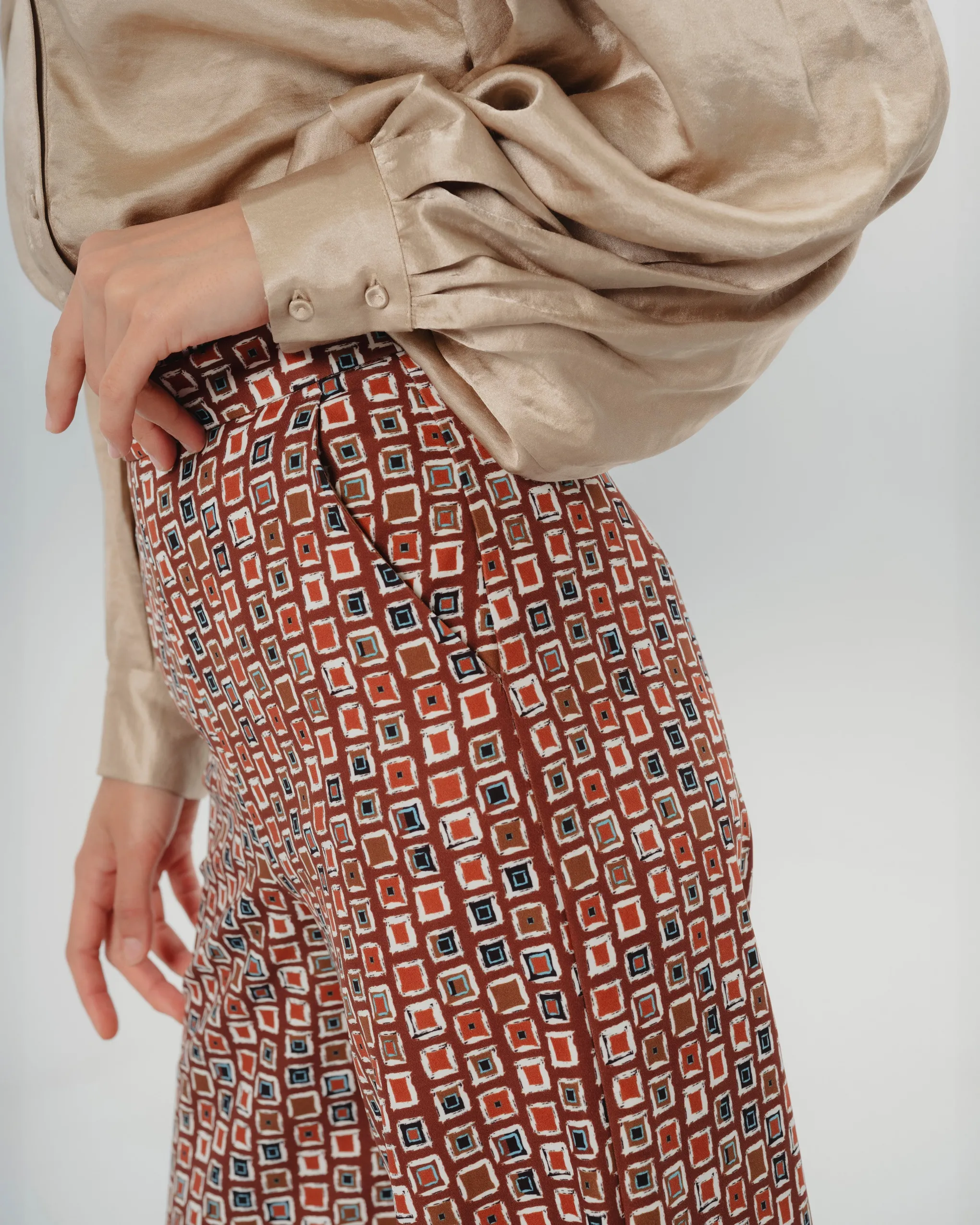 Pantalón estampado geométrico Manuela