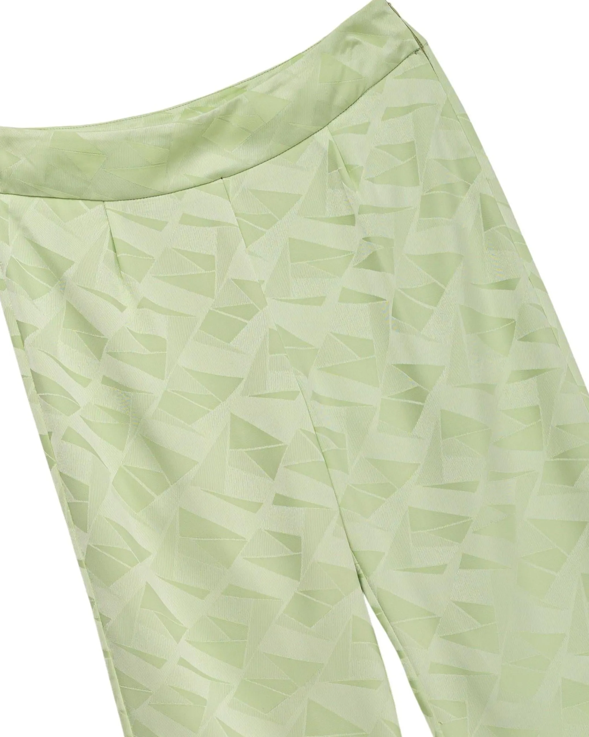 Pantalón recto fluido jacquard