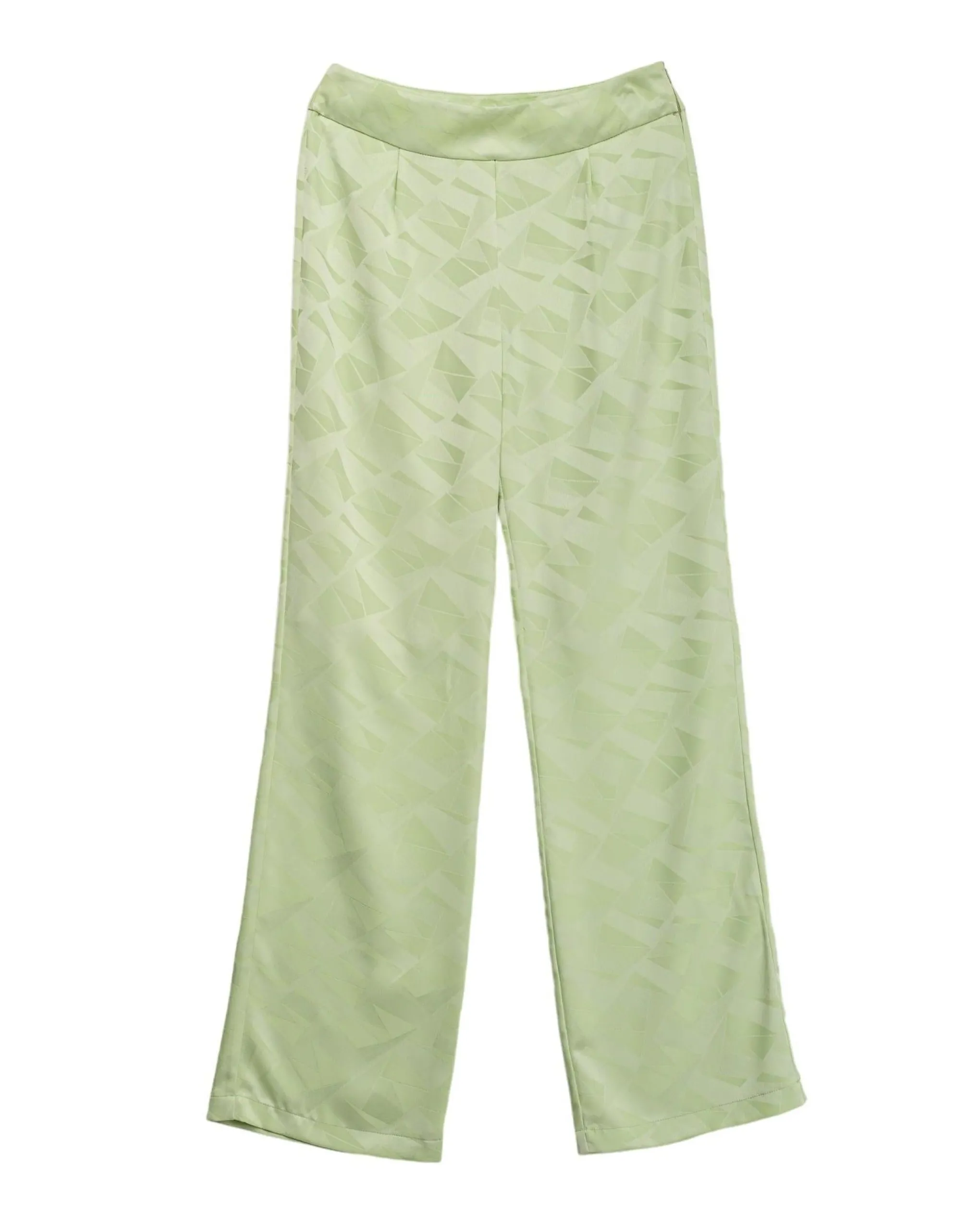 Pantalón recto fluido jacquard