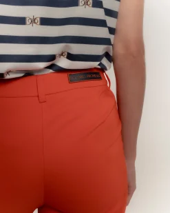 Pantalón recto rojo
