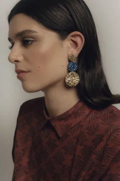 Pendientes Geiser Azul