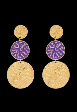 Pendientes Geiser Morado