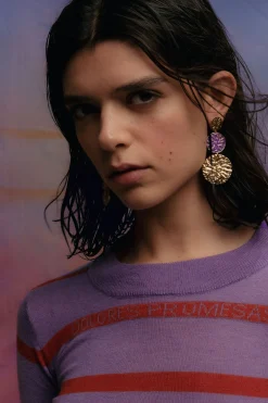 Pendientes Geiser Morado