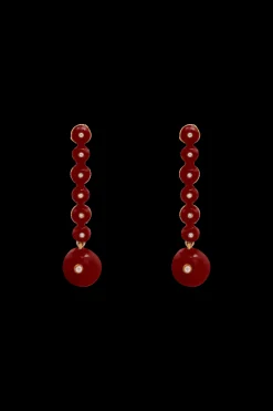 Pendientes Hibiscus Granate